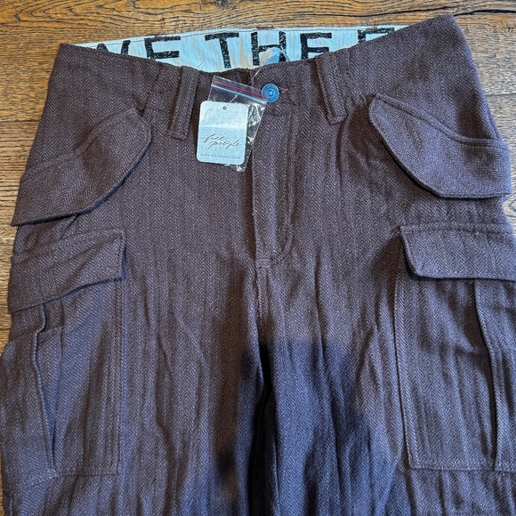 We The Free (Free People) Cargo Pants Size 0 (Blue and Brown), 2 pairs - - Picture 6 of 11